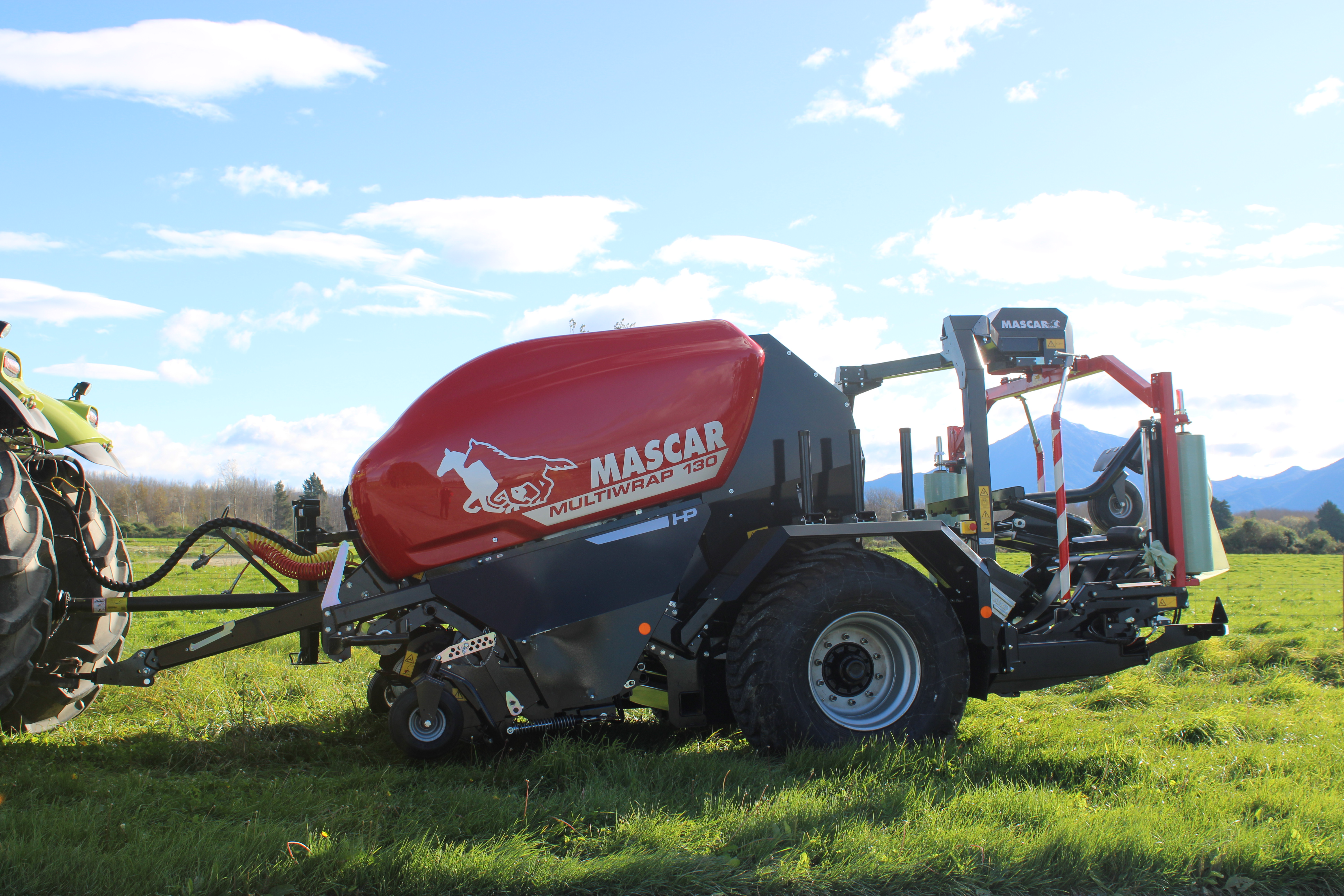 Mascar baler at work in a paddock
